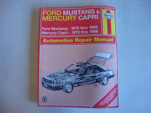 Haynes 1979-&#039;93 ford mustang &amp; 1979-&#039;86 mercury capri automotive repair manual