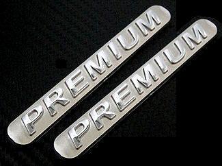 Car truck emblem sticker badge premium x 2pcs chrome finished