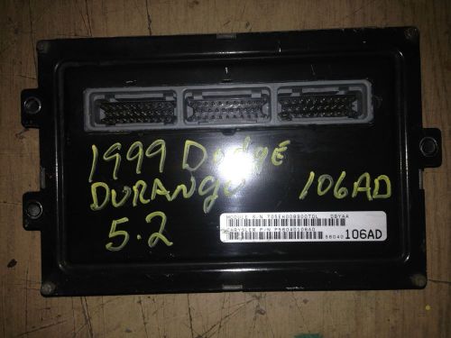 1999 99 dodge durango 5.2l 318ci ecu ecm pcm engine computer p56040106ad 106