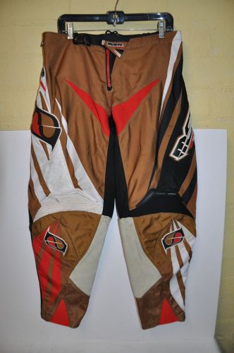 Mens's msr motocross nxt white/gold/red/black size 36 pants-fast us ship-