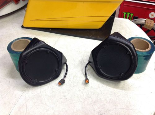 07-13 oem harley touring ultra tour pak pack rear speakers pods with switches