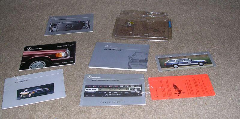 1990 mercedes benz 300e, 2.6, 300ce, 300e 4matic owners manual set