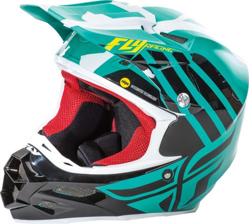 Fly racing 73-4208l f2 carbon mips zoom helmet teal/black/white l
