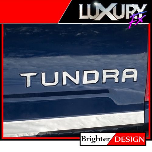 6p stainless tundra tailgate letters fits 2014-2016 toyota tundra by luxury fx