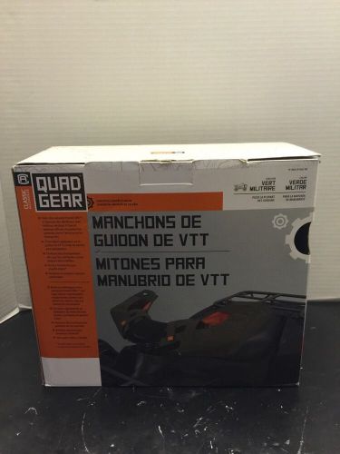 Olive drab atv handlebar mitts hand warmer protector handle bar personal glove.