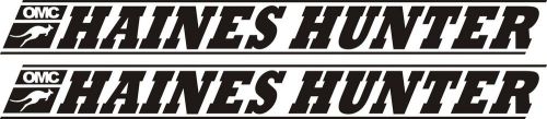 New haines hunter omc decals ski fish boat