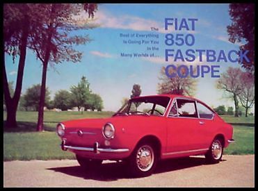 1967 fiat 850 fastback coupe color brochure