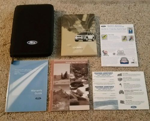 2007 ford escape user guide owner&#039;s manual with case oem