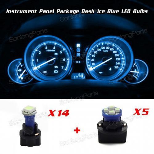 Instrument cluster light bulbs led ice blue pc74 194 for 1996-1998 ford mustang