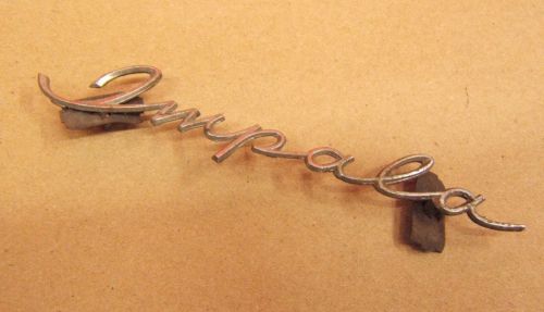 1958 chevrolet impala quarter script/emblem original gm