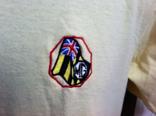 Rare vtg mg club of baltimore t shirt 70&#039;s mgb a tf sports car british midget