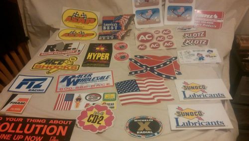 Vintage 1970s lot of 46 assorted racing decals