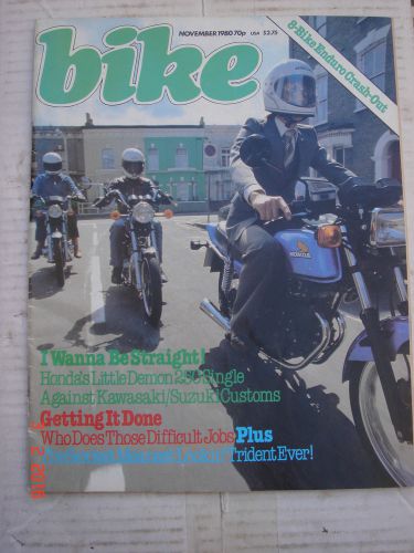 Magazine  bike november  1980/test-honda xr 200-suzuki pe 175 t-x 175/vintage.