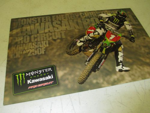 Monster pro circuit kawasaki kx250f 2010 poster card pourcel supercross mx