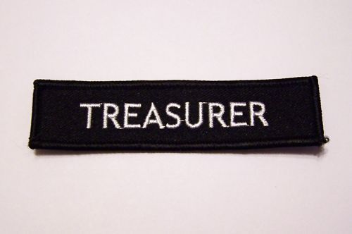 #0150 motorcycle vest patch treasurer