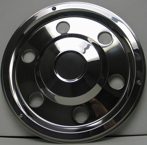 Trailer stainless steel wheel simulator wheel covers 17.5" set of 4