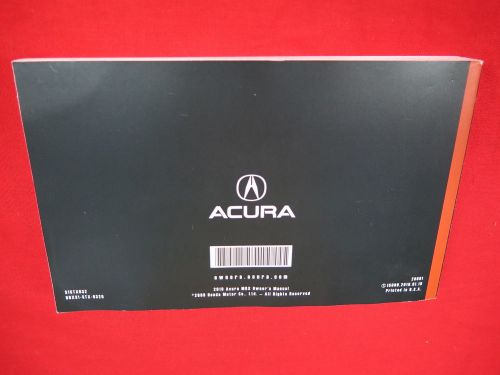 2010 acura mdx owners manual guide book