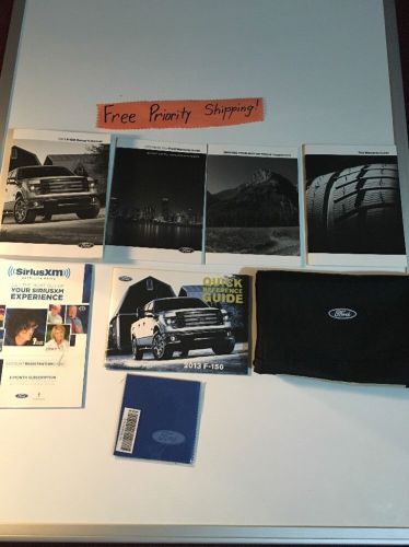 2013 ford f-150 owners manual set w/case.#0242 free priority shipping!