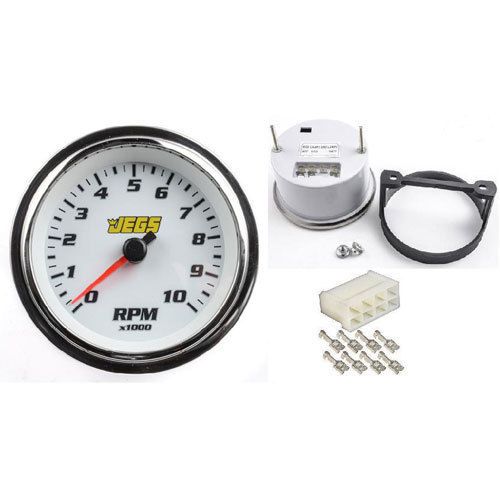 Jegs performance products 41272k 3-3/8&#034; electric tachometer &amp; wiring connector