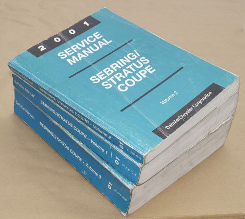 2001 chrysler sebring dodge stratus coupe oem service shop manual 3-vol set 4893