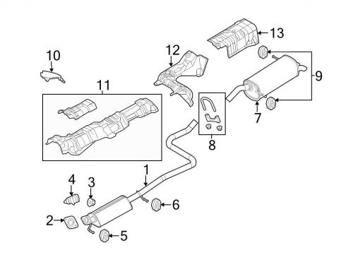 Ford oem exhaust heat shield c1bz9n454b image 4