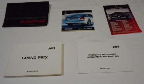 2005 pontiac grand prix owner manual 4/pc.set + cd &amp; black pontiac factory case