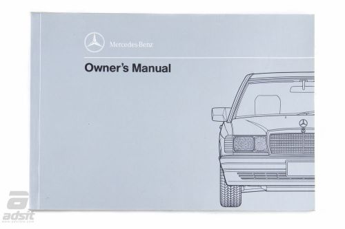 Mercedes-benz owner's manual 190e 2.3 190e 2.6 (6550598413) 1992