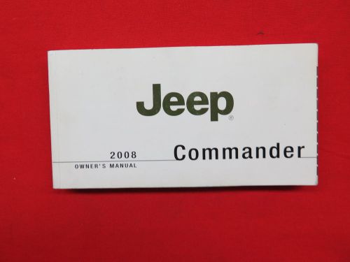 2008 jeep commander owners manual book
