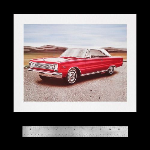 Belvedere satellite gtx 1965 1966 1967 273 318 plymouth: dealer poster art print