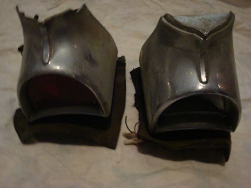 1957 oem chevy taillights tail lights housings trim 57