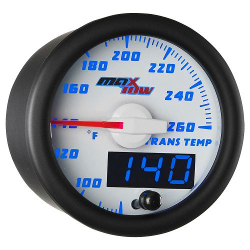 52mm white &amp; blue maxtow double vision transmission temperature gauge- mt-wbdv12