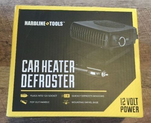 Hardline tools car heater defroster 12 volt w/ swivel mount base