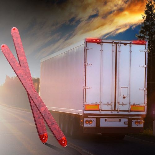 17&#034; red trailer stop turn led tail light bar truck trailer waterproof brake lamp