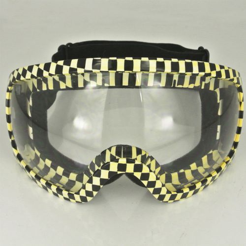 Clear adult goggles eyewear tartan motocross motorcycle atv dirt bike off road