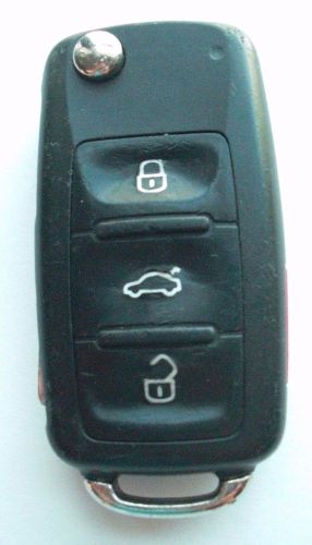 Vw volkswagen keyless entry remote / flip fob key / nbg010180t
