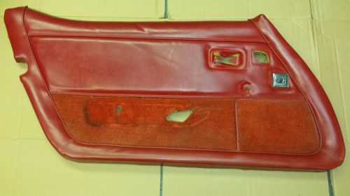 78 to 82 corvette (red) factory door panels interior very good condition