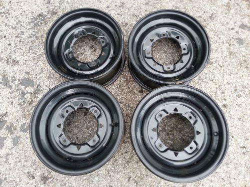 Polaris front &amp; rear wheels rims 12x8.0 oat kmmpart#5c23b9 &amp; 12x6  kmm 5c23a9