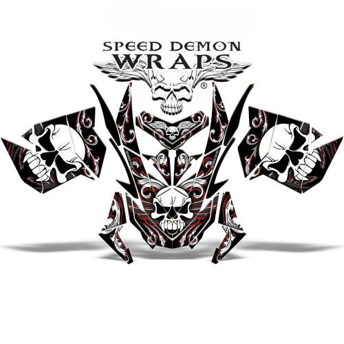 Ski-doo rev xp snowmobile sled graphics kit wrap decals 2008-2014 red skullen
