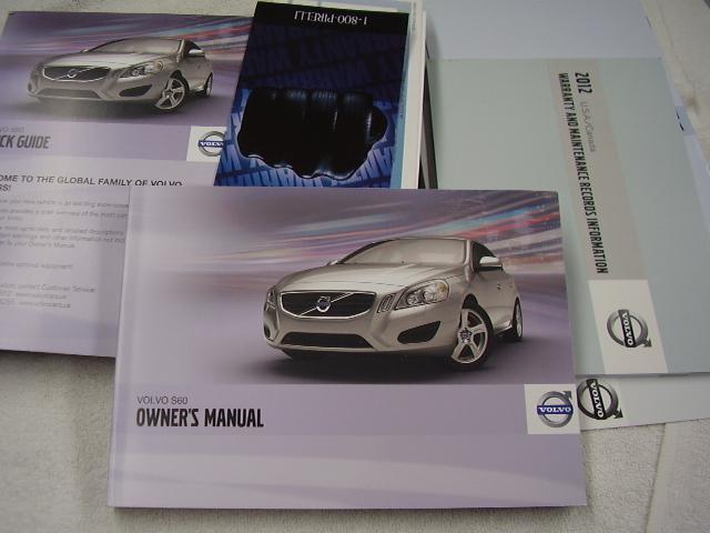 2012 volvo s60 s 60  owners manual set    