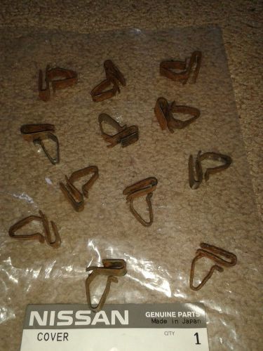 Datsun z series 240z stock original &amp; rare door panel fastening clips, set of 12