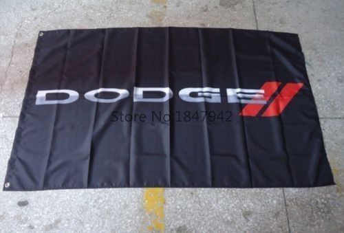 New dodge racing flag 3&#039; x 5&#039; banner mopar charger challenger car free shipping