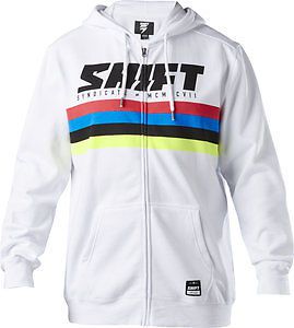 Shift insignia 2017 mens zip up hoodie white/black/red