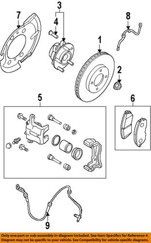 Nissan oem 479101da1a front abs wheel sensor/abs wheel speed sensor