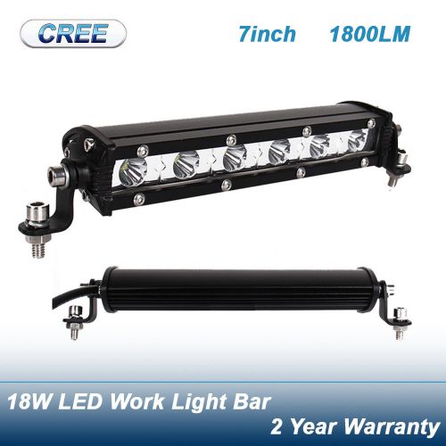 New slim 7inch 18w cree led single row work light bar spot offroad driving lamp