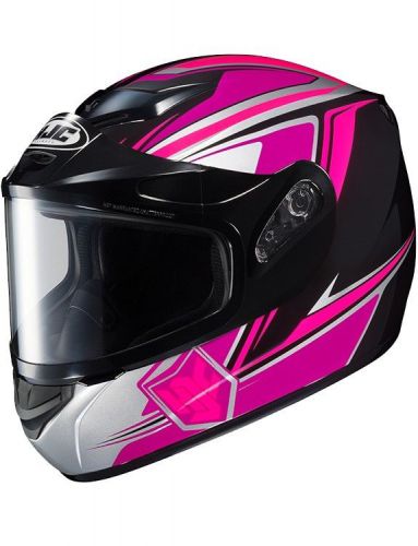 Hjc cs-r2 seca snow helmet w/dual lens shield pink/black