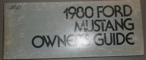 1980 ford mustang owners manual