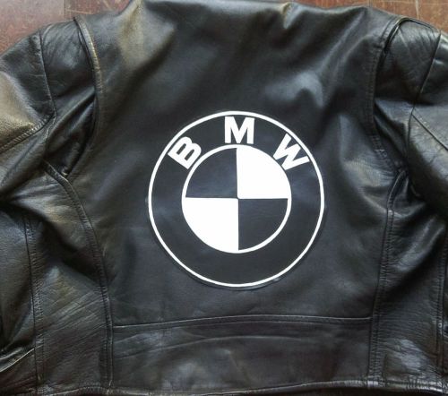 Bmw 10 inch synthetic leather back patch patch. nice new