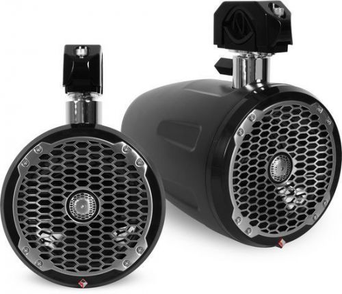 Rockford fosgate m282-wake 400w 8&#034; black marine wakeboard tower speakers