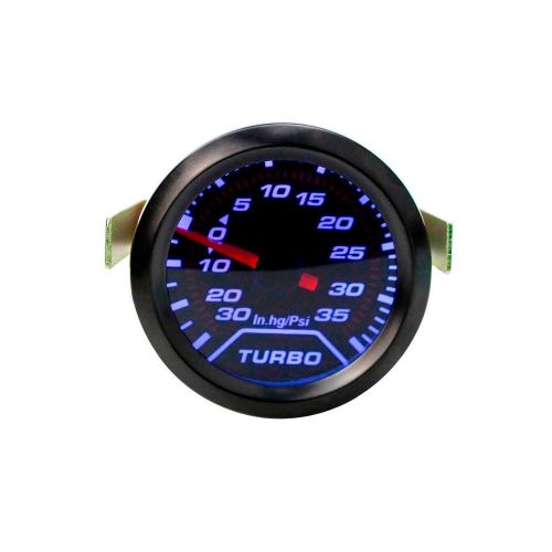 Docooler Digital Turbo Boost Gauge Meter with Sensor for Auto Car 52mm 2in LCD 14~29 PSI Warning Light Black 