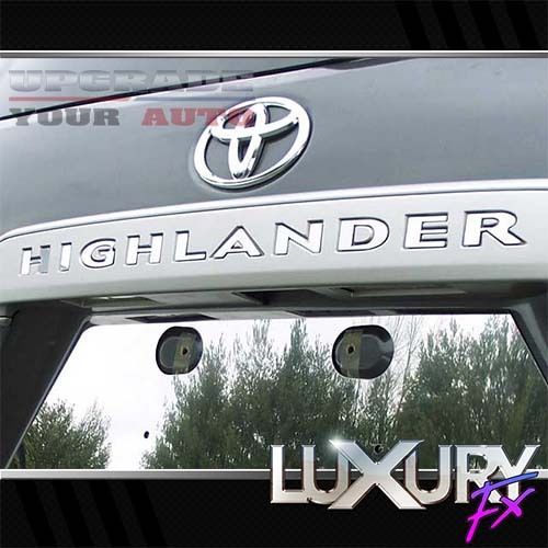 08-13 toyota highlander 10p luxury fx chrome 1 9/16' license letters